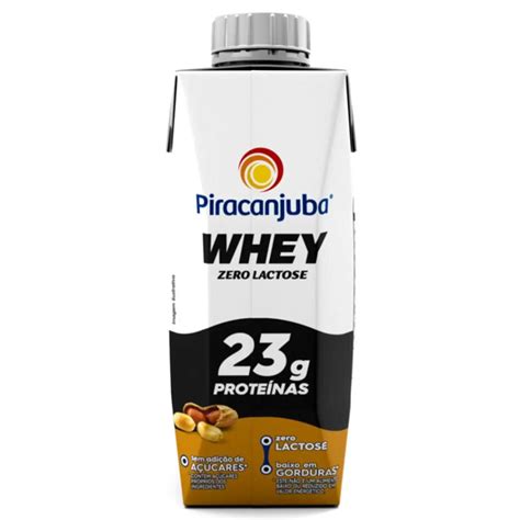 Bebida Láctea Piracanjuba 250ML Whey Zero Lactose Pasta de Amendoim