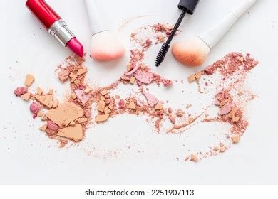 Nude Colored Makeup Powder Brushes Isolated Stock Photo 2251907113 Shutterstock