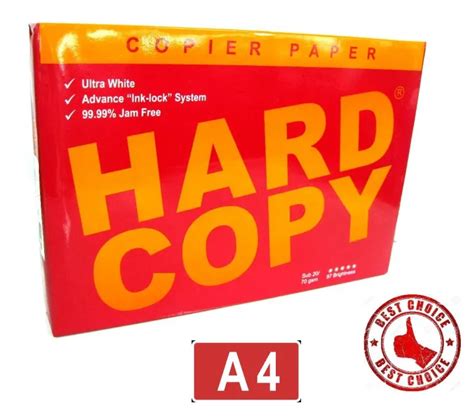 A4 BOND PAPER 500sheets Copy Paper 70gsm Sub20 1Ream Legal HARD COPY