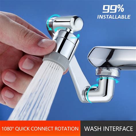 1080 Rotating Robotic Arm Faucet Washbasin Robot Arm Rotatable