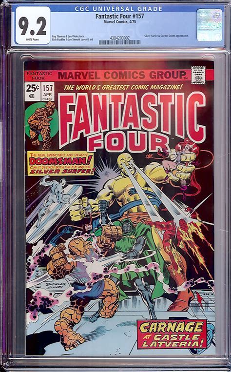 Fantastic Four 157 CGC 9 2 W Auction Pedigree Comics