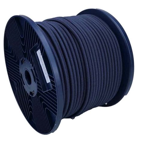 6mm Navy Blue Elastic Bungee Shock Cord 100 Metre Reel RopeServices UK