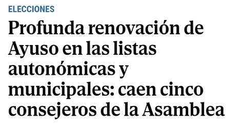 Javier Padilla On Twitter Hoy Ayuso Ha Anunciado Sus Listas