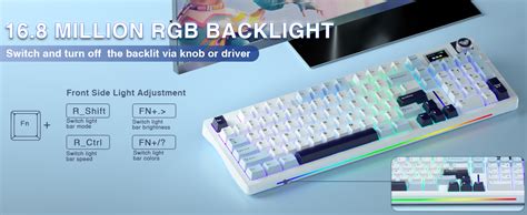 AULA S98Pro Wireless Keyboard 96 Keys BT 2 4 Type C RGB Hot Swappable Knob LCD Display Screen