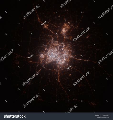 Ahmedabad India Street Lights Map Satellite Stock Illustration ...