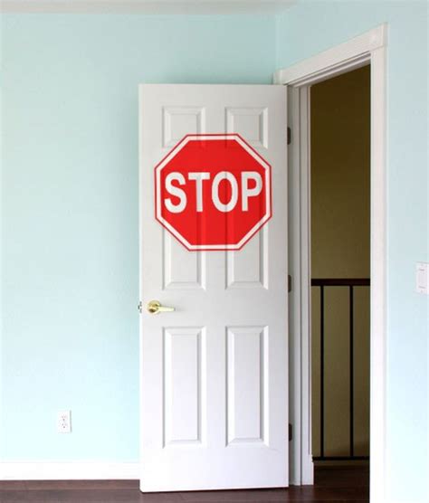 Red Stop Sign Vinyl Wall Art Decal Sticker Street Sign. 155A - Etsy