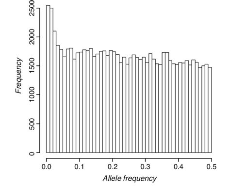 An Example Of The Minor Allele Frequency Distribution Of Snp The Data