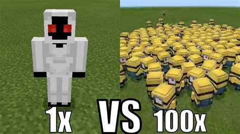 What Happens When 100 Minions Fight Against Entity 303 In Minecraft