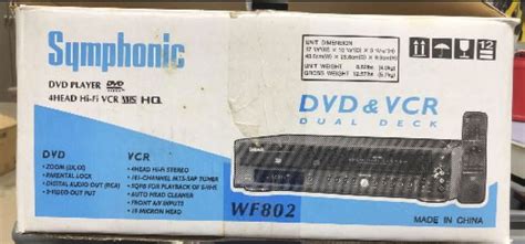 New - Symphonic WF802 DVD VCR Combo Player with HDMI Adapter - Walmart.com