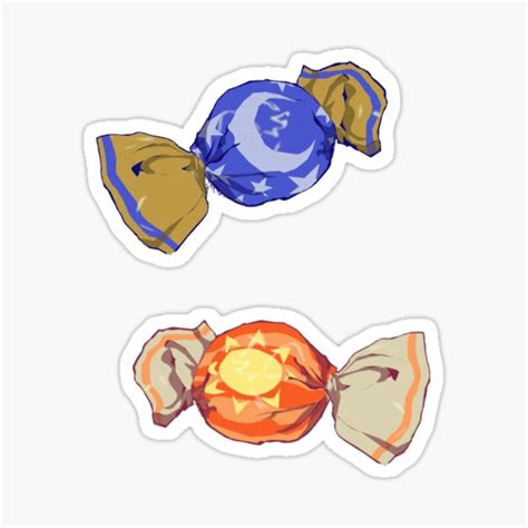 Sundrop And Moondrop Candies Sticker For Sale By Pinjann Redbubble