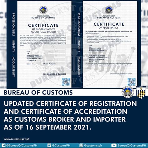 Updated Certificate Of Accreditation And Certificate Of Registration As