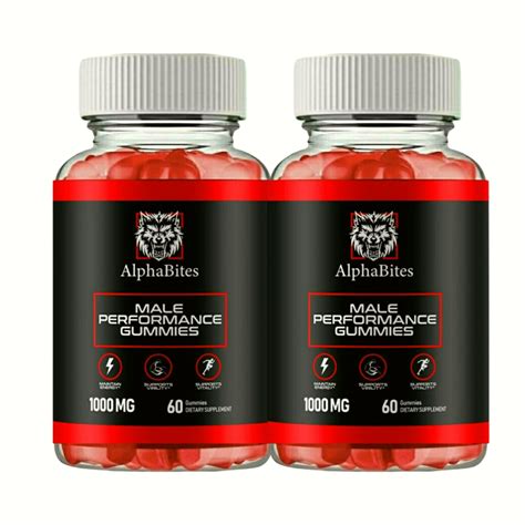 2 Pack Alphabites Male Gummies Alpha Bites Natural Support For Men