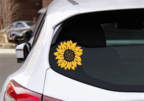 Sunflower Decal Car Decals Decals for Girls Sunflower Car - Etsy