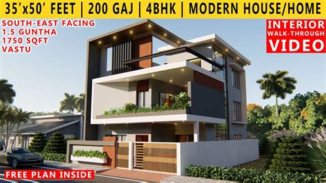 X Feet House Design Bhk Bungalow Gaj Square