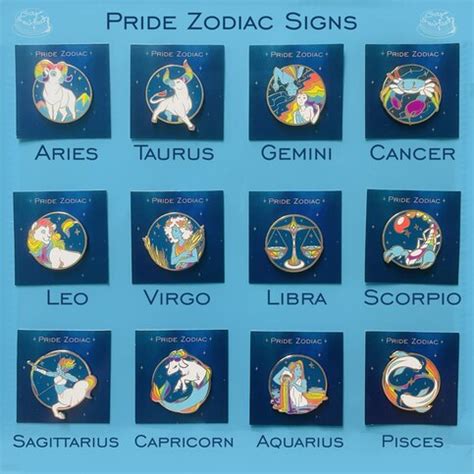 Pride Zodiac Pins Gay Breakfast Online Store Powered By Storenvy