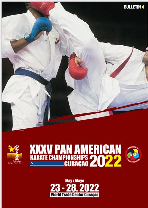 Boletín N 4 del XXXV Campeonato Panamericano de Karate Senior Curacao