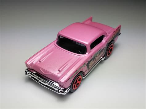 Hot Wheels 57 Chevy Pink Custom Plastic Wheels Etsy