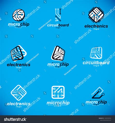 Technology Innovation Logos Set Of Vector Royalty Free Stock Vector