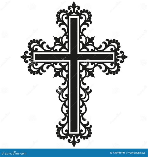 Filigree Cross, Christian Cross, Swirl Cross Stock Image - Illustration ...