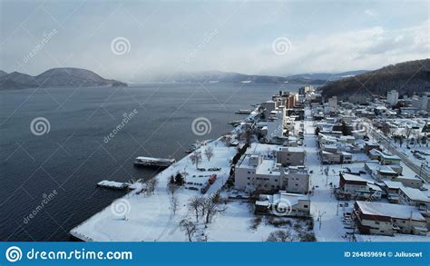 Lake Toya during Winter Season Editorial Stock Image - Image of ...