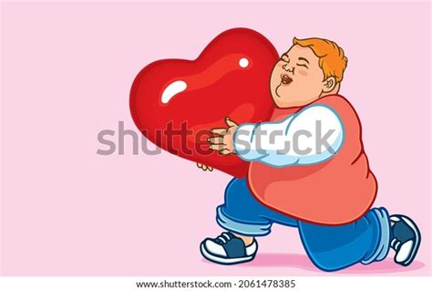 Vector Illustration Cute Chubby Blonde Boy Stock Vector Royalty Free