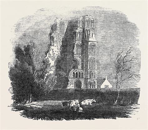 Ruins Of The Augustine Monastery Drawing By English School