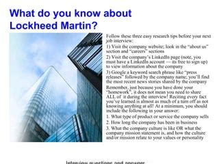 Lockheed martin interview questions and answers | PPT