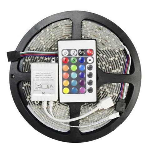 ᐉ Светодиодная лента гибкая 5050 LED RGB 16 цветов с пультом и блоком ...