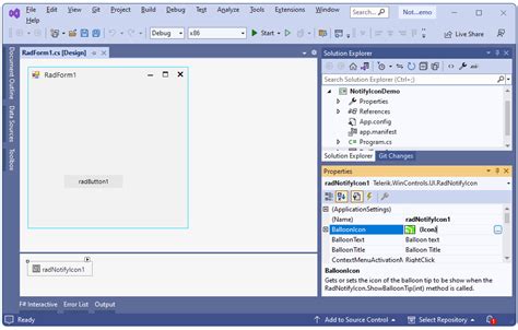 Getting Started Winforms Notifyicon Control Telerik Ui For Winforms