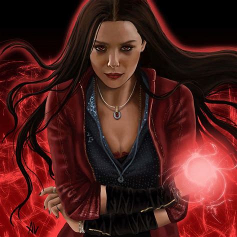 Ladda ner Scarletwitch Fan Art 8k - Skärmdump För Mobil Eller Dator Med Fan Art Av Scarlet Witch ...