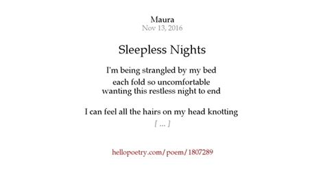 Sleepless Nights by Maura - Hello Poetry