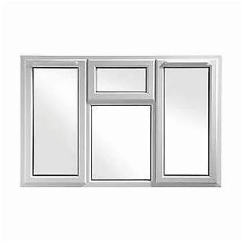 White UPVC Fixed Casement Window For Home Thickness Of Glass 4 To 36