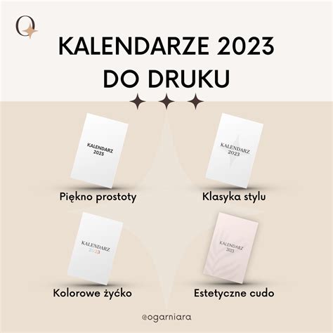 Kalendarz Estetyczne Cudo Ogarniara