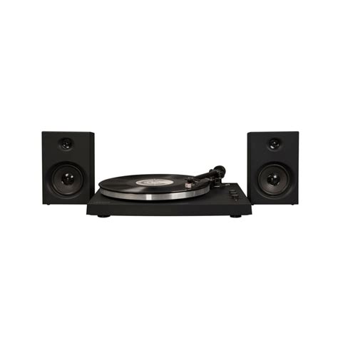 Crosley T150 Turntable with Speakers, Black at Gear4music