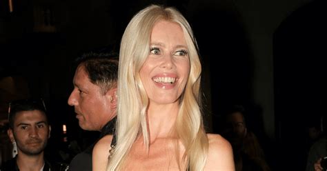 Claudia Schiffer Celebrates Th Birthday In A Tiny White Bikini