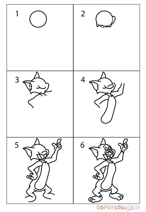 How to Draw Chibi Tom Cat | Free Printable Puzzle Games