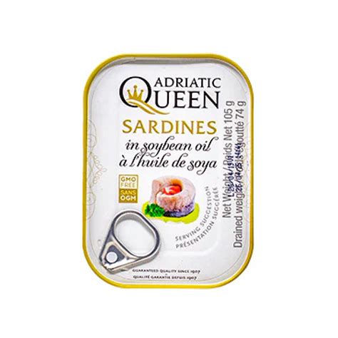 Adriatic Queen Sardines in Soybean Oil 105g – Food Depot Toronto