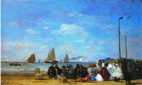 Beach Scene Trouville Eugene Boudin Wikiart Org