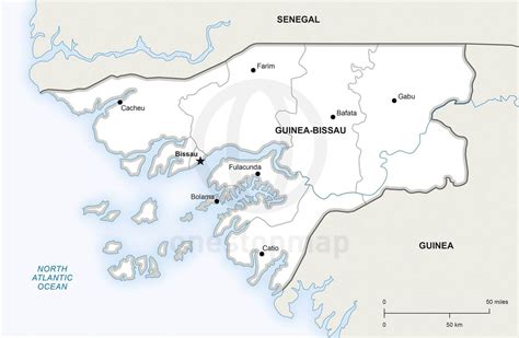 Vector Map Of Guinea Bissau Political One Stop Map