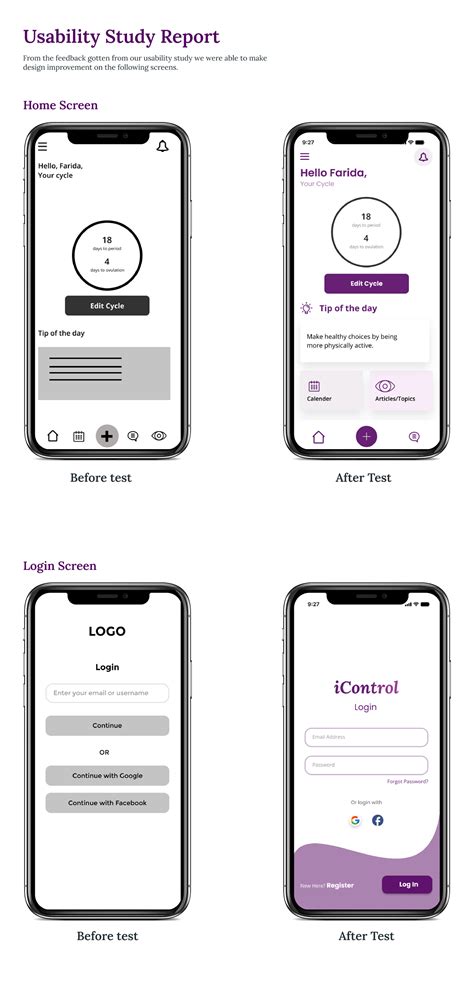 iControl (Birth Control App) on Behance