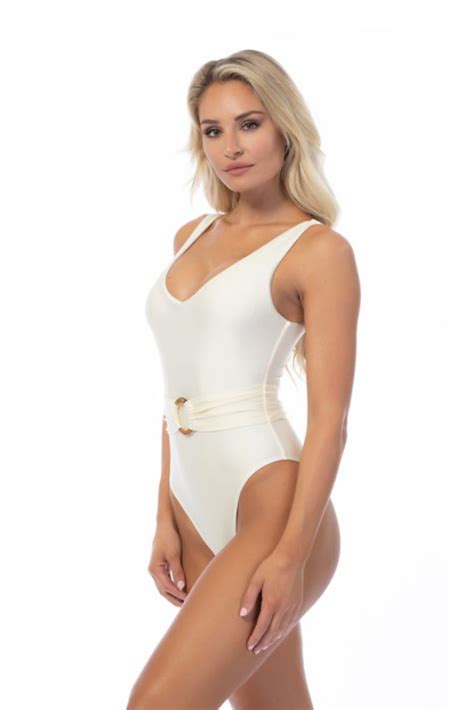 Pearl Belted One Piece Swim Suit Pippa And Pearl