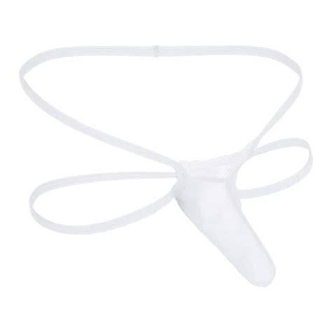Iixpin Micro String Sexy Homme Ficelle Bikini Thong Tanga Ouvert Fesse Nue Slip Eléphant