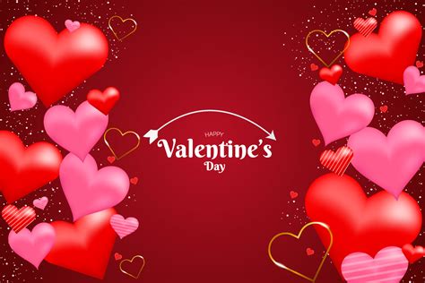 Happy Valentine Day Background With Elements 5309809 Vector Art At Vecteezy