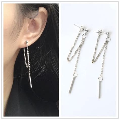 Anting Perhiasan Mode Korea Anting Menjuntai Panjang Retro Rumbai