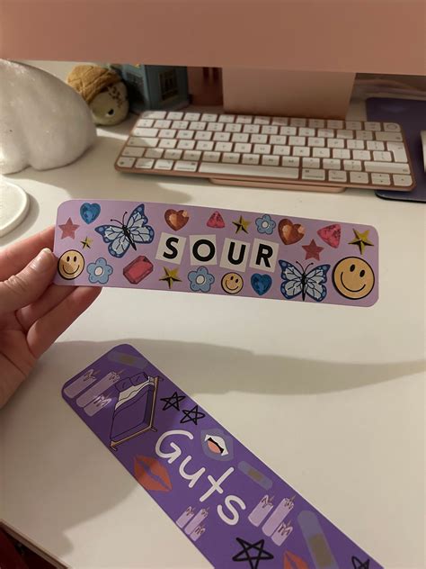 Olivia Rodrigo Sour And Guts Inspired Bookmarks Etsy