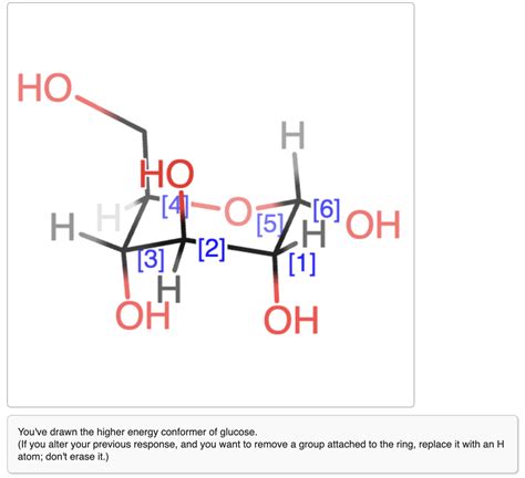 Solved Draw Glucose In Its Lowest Energy Form In Aqueous