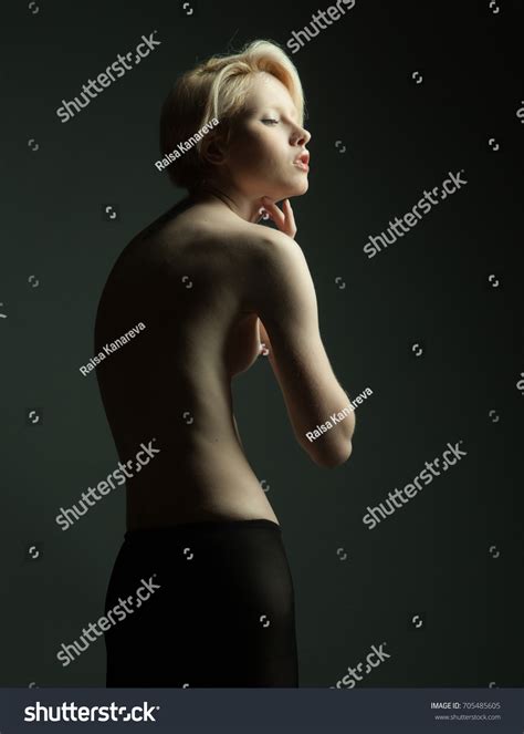 Elegant Nude Woman Short Blond Hair Stock Photo Shutterstock