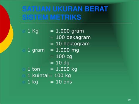 Ppt Satuan Ukuran Powerpoint Presentation Free Download Id810636