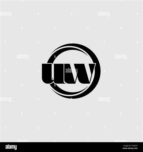 Letters UW simple circle linked line logo vector graphic Stock Vector Image & Art - Alamy