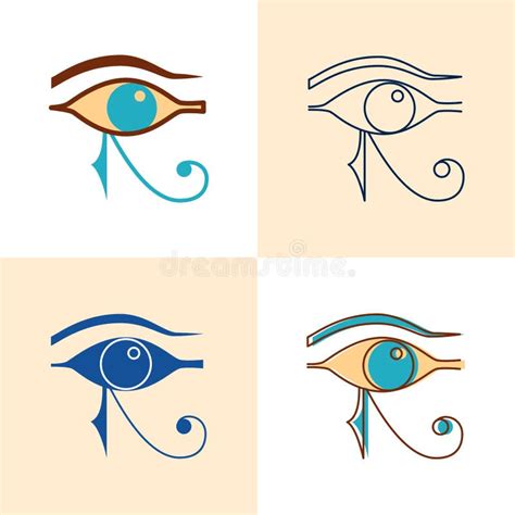 Ojo Egipcio Del Icono Del Horus Ilustración del Vector Ilustración de